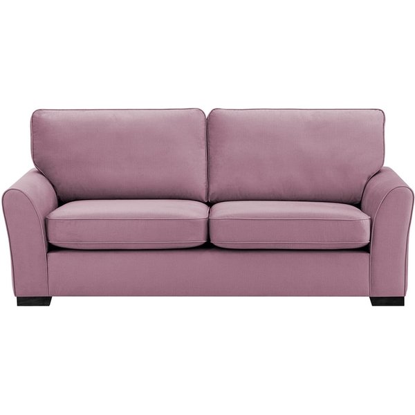 Serena 3 Seater Sofa, blush, Leg colour: black