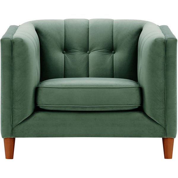 Sodre Armchair, dirty blue, Leg colour: aveo