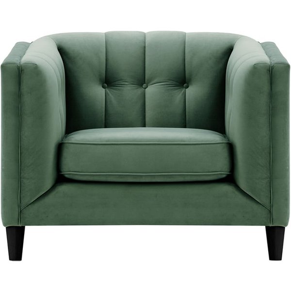 Sodre Armchair, dirty blue, Leg colour: black