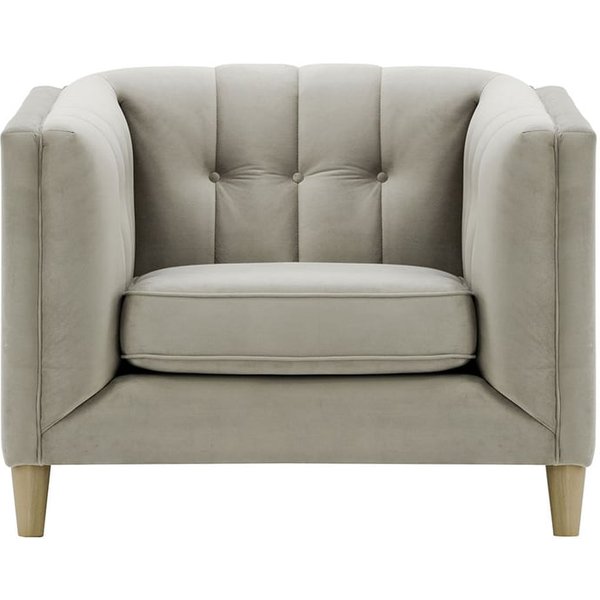Sodre Armchair, silver, Leg colour: wax black