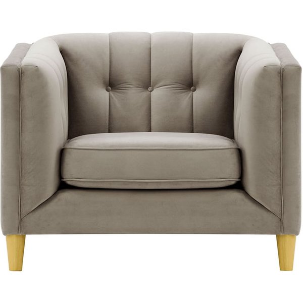 Sodre Armchair, grey, Leg colour: like oak