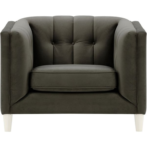 Sodre Armchair, graphite, Leg colour: white