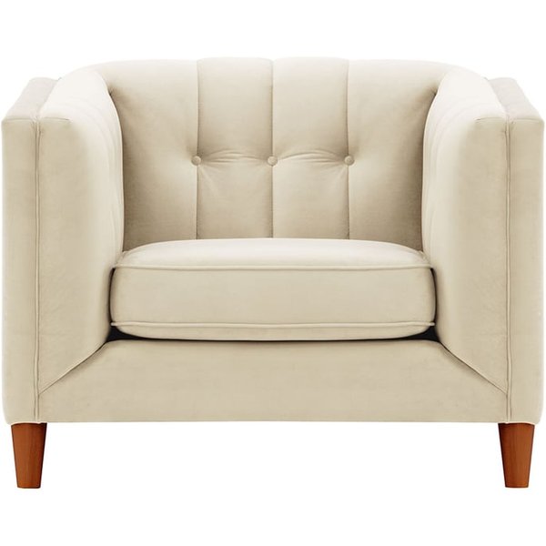 Sodre Armchair, light beige, Leg colour: aveo