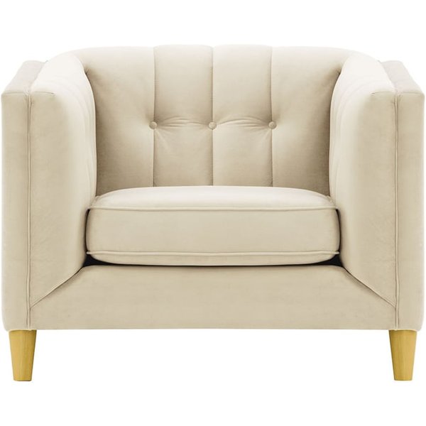 Sodre Armchair, light beige, Leg colour: like oak