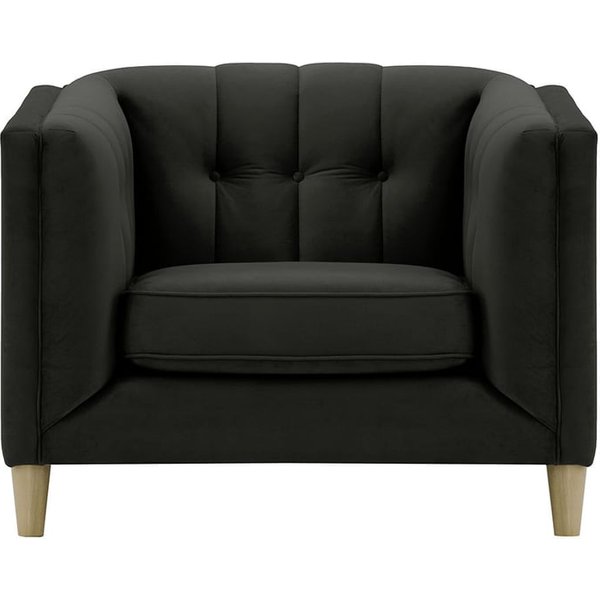 Sodre Armchair, black, Leg colour: wax black