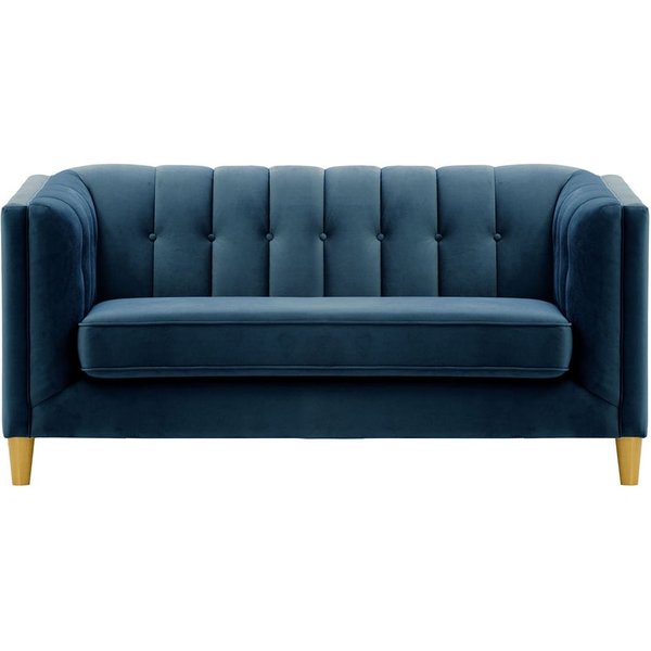 Sodre 2 Seater Sofa, blue, Leg colour: like oak