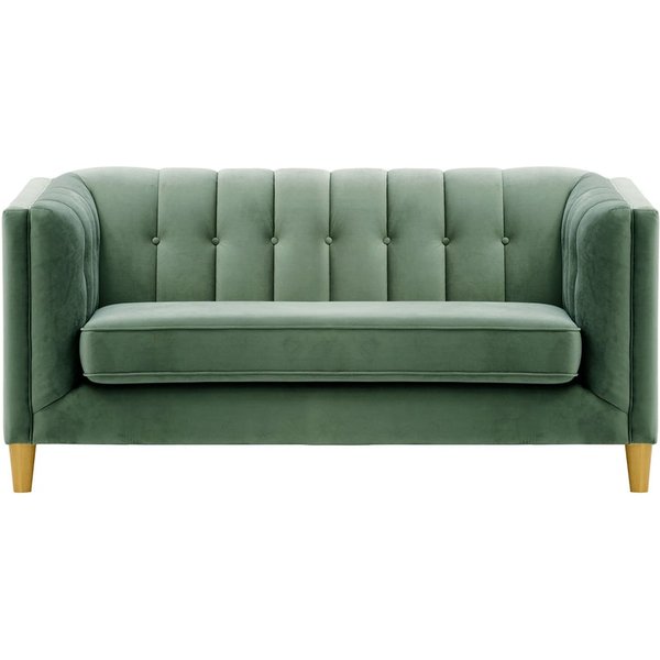 Sodre 2 Seater Sofa, dirty blue, Leg colour: like oak