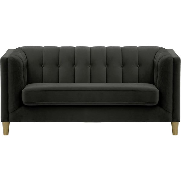 Sodre 2 Seater Sofa, black, Leg colour: wax black