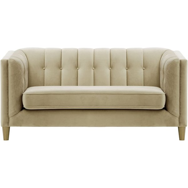 Sodre 2 Seater Sofa, mink, Leg colour: wax black