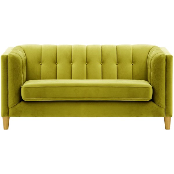 Sodre 2 Seater Sofa, olive green, Leg colour: like oak