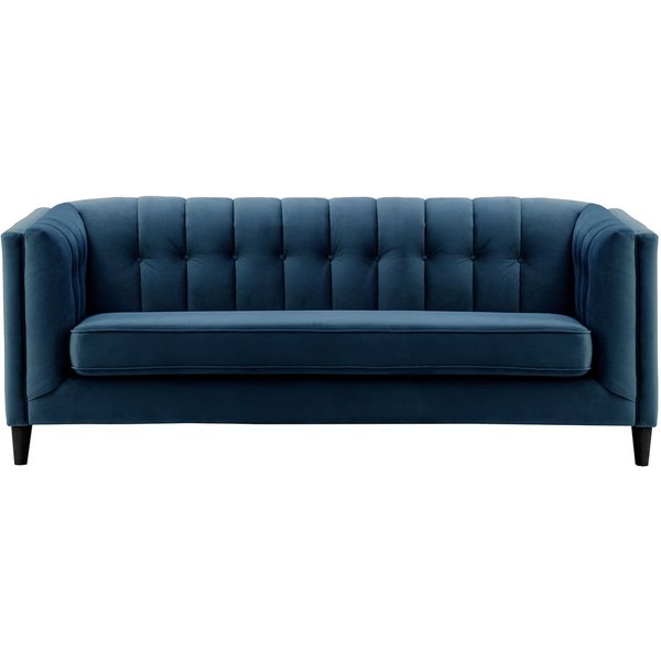 Sodre 3 Seater Sofa, blue, Leg colour: black