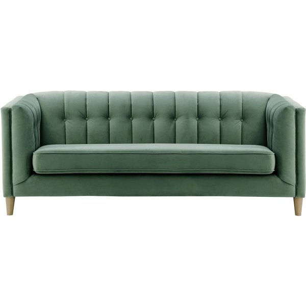 Sodre 3 Seater Sofa, dirty blue, Leg colour: wax black