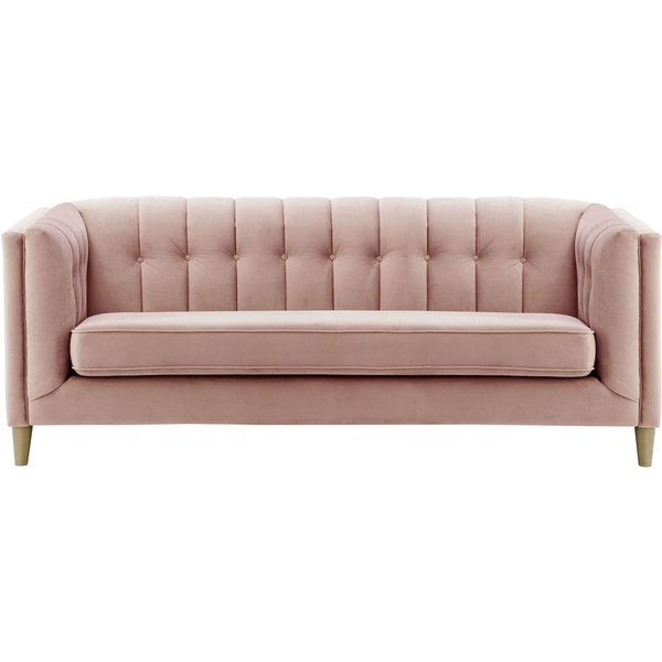 Sodre 3 Seater Sofa, lilac, Leg colour: wax black