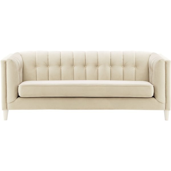 Sodre 3 Seater Sofa, light beige, Leg colour: white