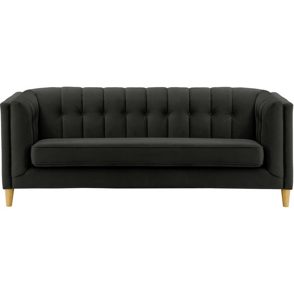 Sodre 3 Seater Sofa, black, Leg colour: like oak