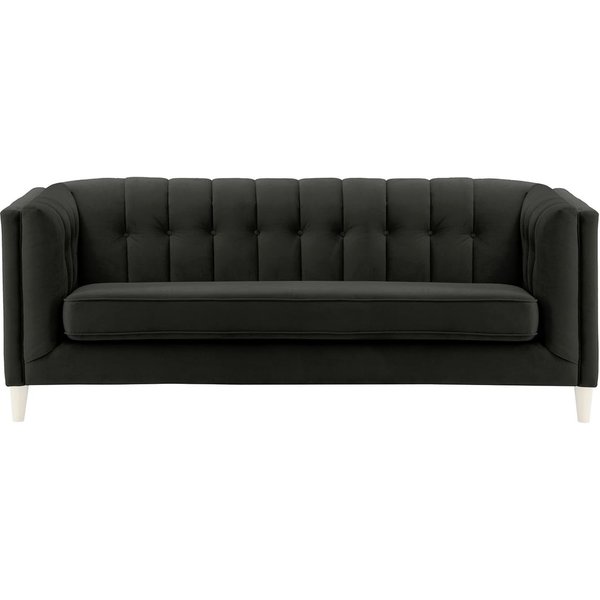 Sodre 3 Seater Sofa, black, Leg colour: white