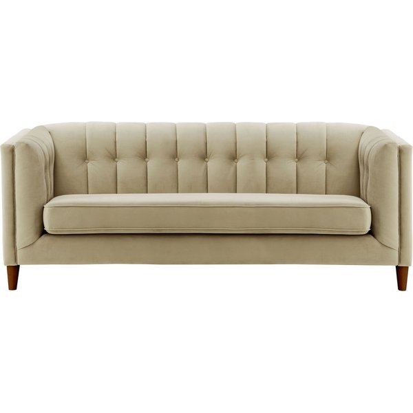 Sodre 3 Seater Sofa, mink, Leg colour: dark oak