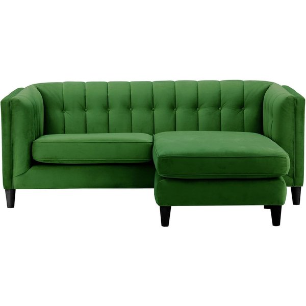 Sodre Universal Corner Sofa, dark green, Leg colour: black