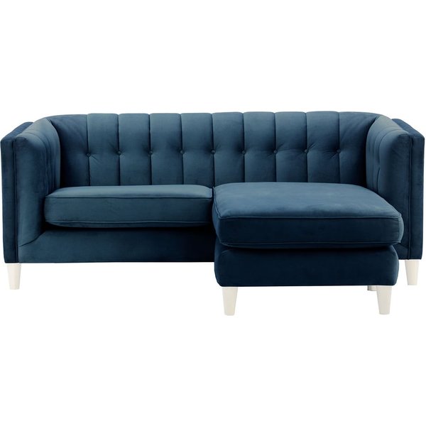 Sodre Universal Corner Sofa, blue, Leg colour: white