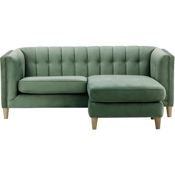 Sodre Universal Corner Sofa, dirty blue, Leg colour: wax black