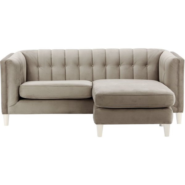 Sodre Universal Corner Sofa, grey, Leg colour: white