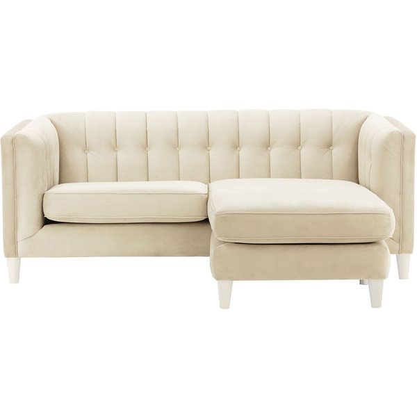 Sodre Universal Corner Sofa, light beige, Leg colour: white
