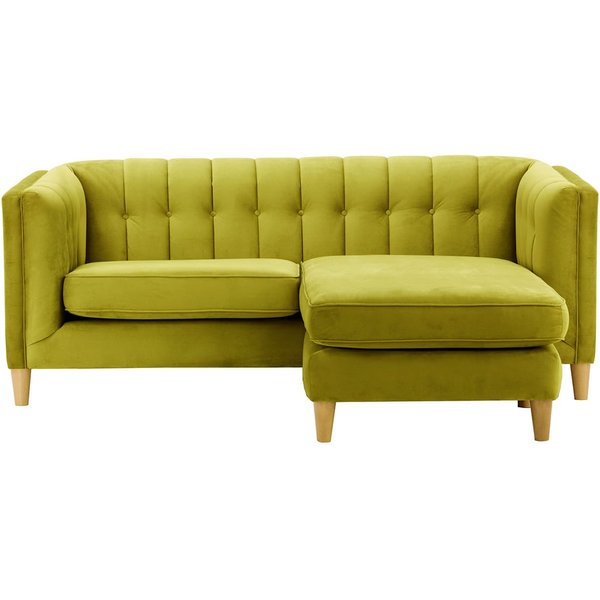 Sodre Universal Corner Sofa, olive green, Leg colour: like oak