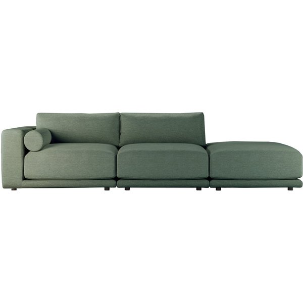 Modular Sofa with Chaise Lounge Tao, Nordic 10 - dark green