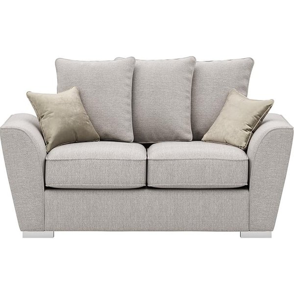 Majestic 2 Seater Sofa with Loose Back Cushions, cream/mink