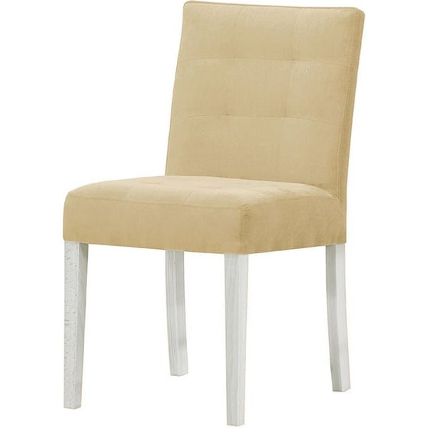 Mia Dining Chair, beige, Leg colour: white