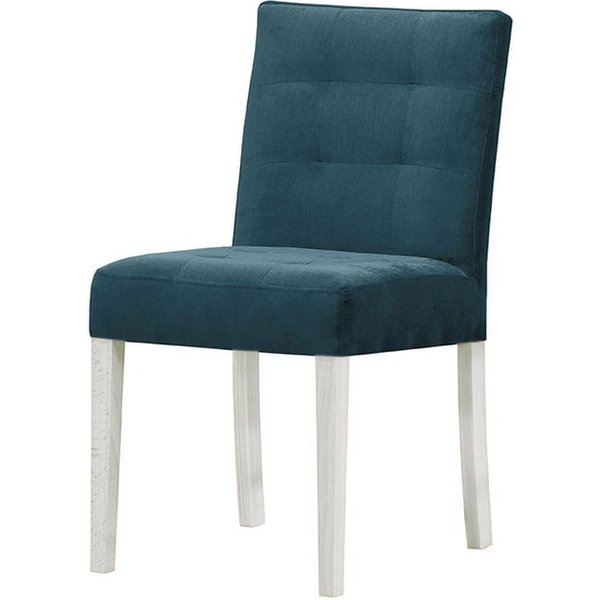 Mia Dining Chair, navy blue, Leg colour: white