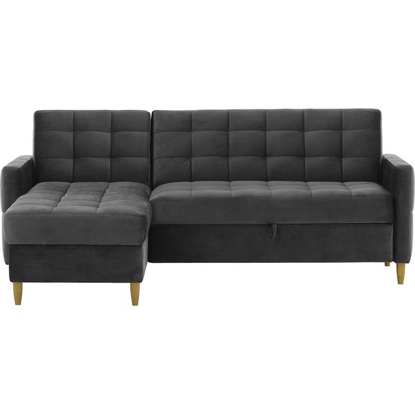Velocity Universal Corner Sofa Bed With Storage, graphite