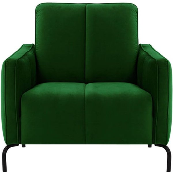 Opus Velvet Armchair, dark green