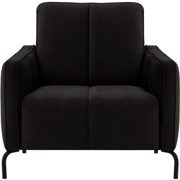 Opus Velvet Armchair, black