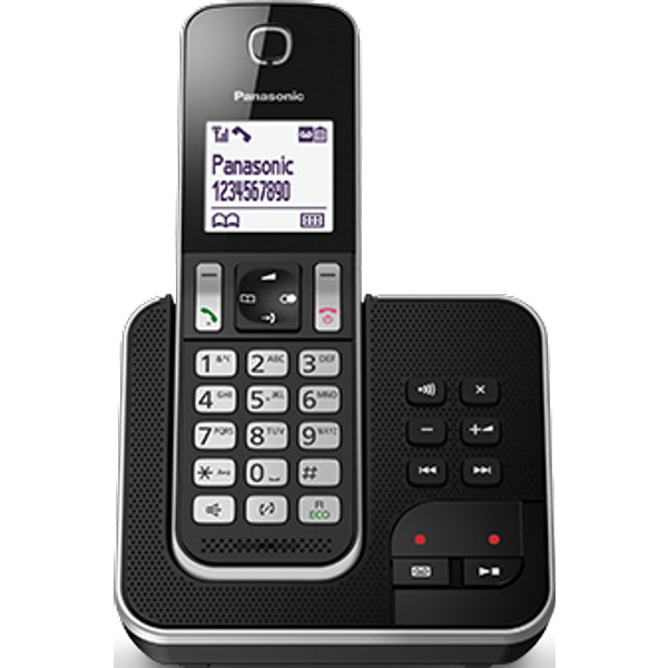 KX-TGD320JTB - Telefono cordless con segreteria telefonica, nero-image