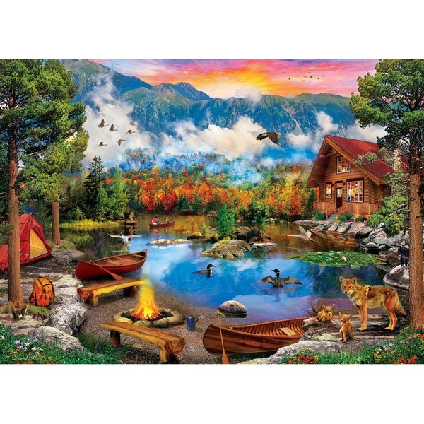 Puzzle Time Away - Canoë Au Coucher Du Soleil Master Pieces-image