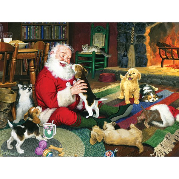 Puzzle PièCes Xxl - La RéCréAtion Du PèRe NoëL Cobble Hill-image