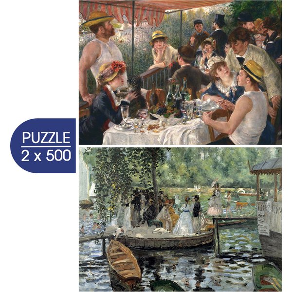 2 Puzzles - L'art D'auguste Renoir : Le DéJeuner Des Canotiers - La Gr-image