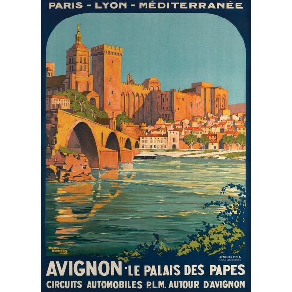 Puzzle Roger Broders - Avignon, Le Palais Des Papes, 1922 Grafika-image
