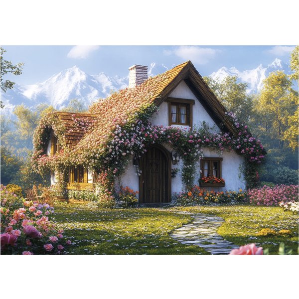 Puzzle PièCes Xxl - Cottage In Valley Dino-image