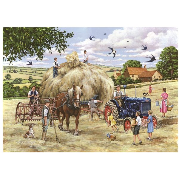 Puzzle PièCes Xxl - Faire Du Foin Hop - House Of Puzzles-image