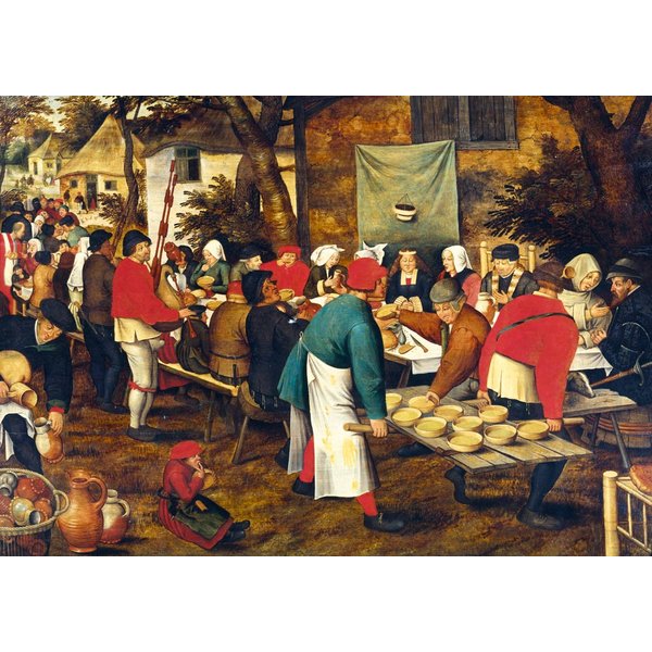 Puzzle Pieter Brueghel The Younger - Peasant Wedding Feast Bluebird Puzzle-image