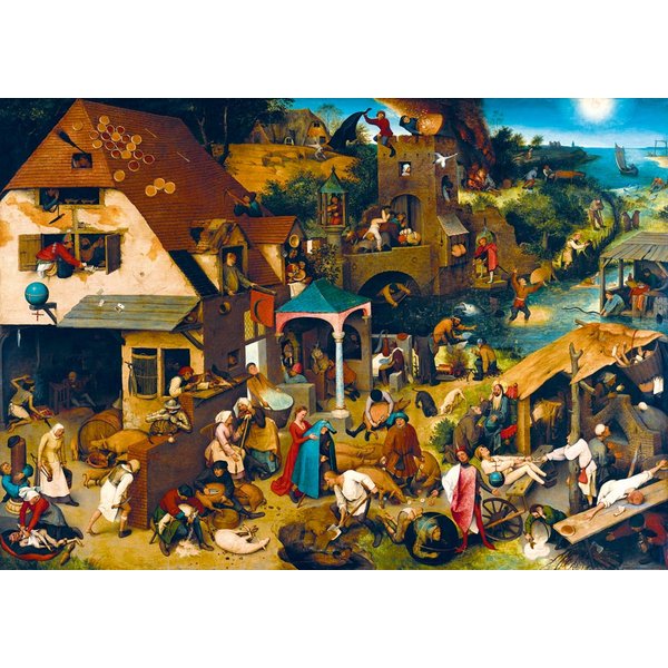 Puzzle Pieter Bruegel The Elder - Netherlandish Proverbs, 1559-image