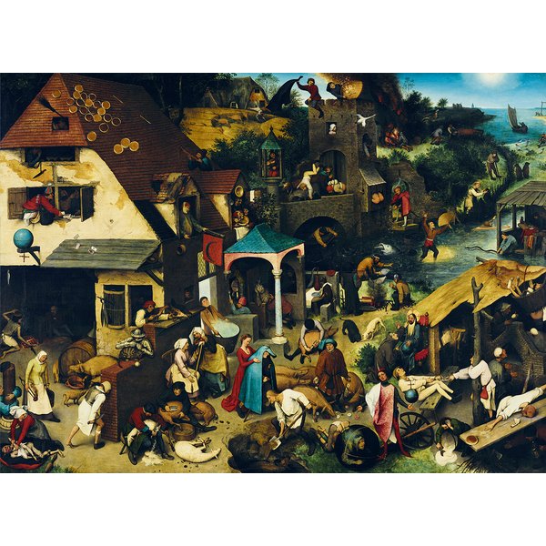 Puzzle Pieter Bruegel - Proverbes Flamands, 1559, 1559 Bluebird Puzzle-image