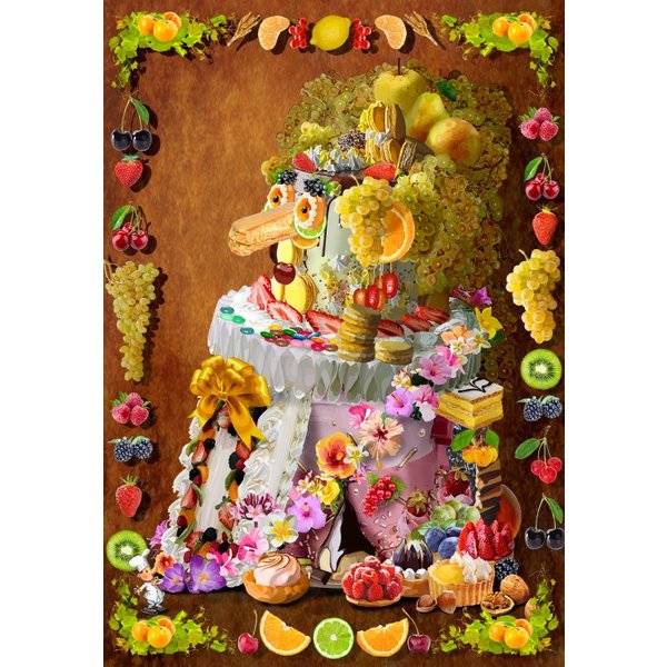 Puzzle La Cantatrice GâTeau InspiréE Par Arcimboldo Bluebird Puzzle-image