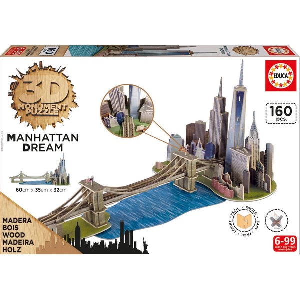 Puzzle 3D - Puzzle 3D En Bois - Brooklyn Bridge, Manhattan Dream-image