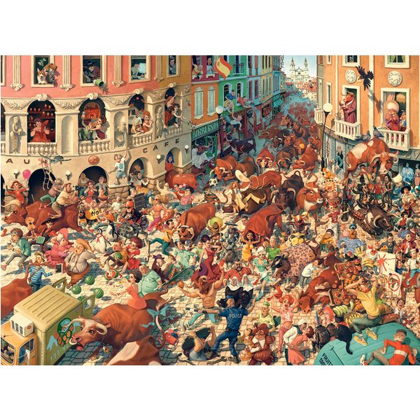 Puzzle Art Collection - Course De Taureaux à Pampeluna Castorland-image