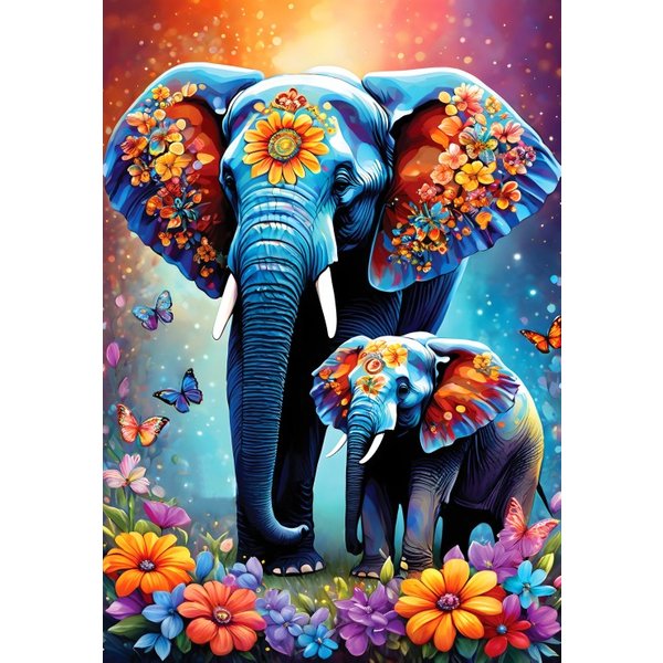 Puzzle Elephants - Maternal Love Collection Alipson Puzzle-image