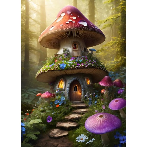 Puzzle Maison Champignon Des Sous-Bois Alipson Puzzle-image