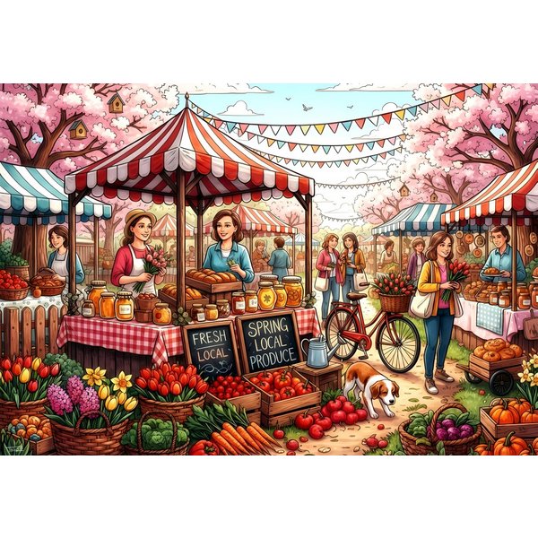 Puzzle Douceurs De Printemps Au Marché Alipson Puzzle-image